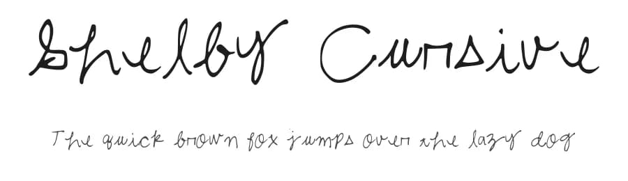 Shelby Cursive by Shelby Porter — Script Handwritten Font — preview 1