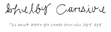 Shelby Cursive by Shelby Porter — Script Handwritten Font — thumbnail 1