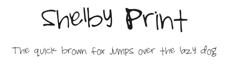 Shelby Print by Shelby Porter — Script Handwritten Font — preview 1