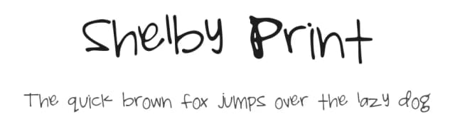 Shelby Print by Shelby Porter — Script Handwritten Font