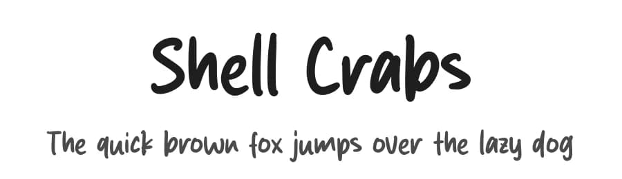 Shell Crabs by MJType — Script Handwritten Font