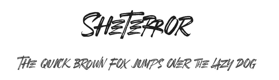 SheTerror by Nugs Studio — Script Handwritten Font