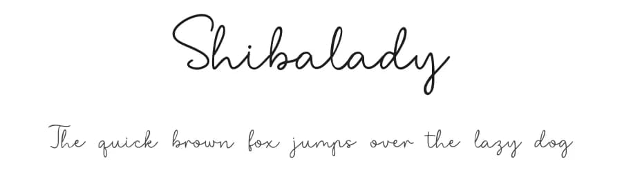 Shibalady by Allouse Studio — Script Handwritten Font