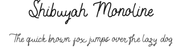 Shibuyah Monoline by Saiful Bahri — Script Handwritten Font