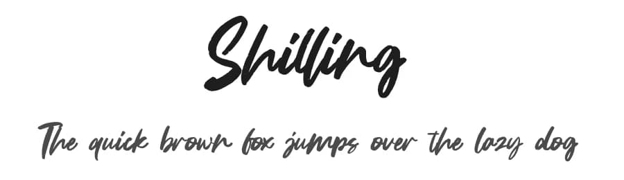 Shilling by Gassstype — Script Handwritten Font