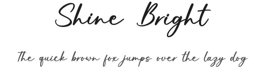 Shine Bright by Graphix Line Studio — Script Handwritten Font