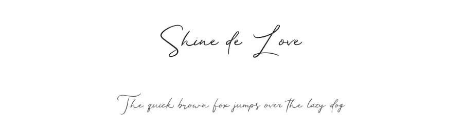Shine de Love by ReyreyBlue — Script Handwritten Font