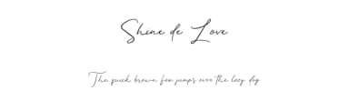 Shine de Love by ReyreyBlue — Script Handwritten Font — thumbnail 1