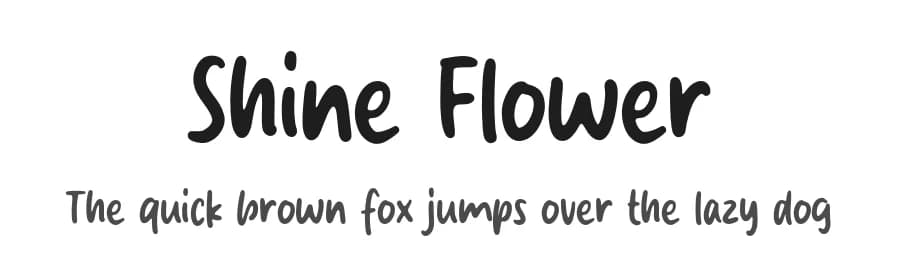 Shine Flower by MJType — Script Handwritten Font