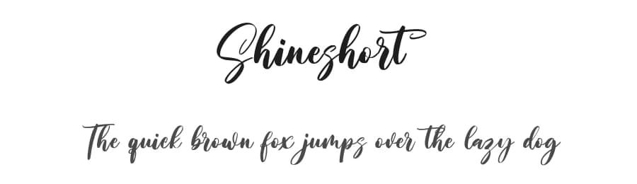 Shineshort by Maulana Creative — Script Handwritten Font — preview 1