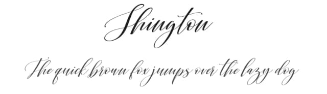 Shington by Solidtype — Script Handwritten Font
