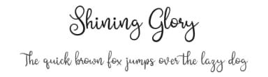 Shining Glory by Letter Jos — Script Handwritten Font — thumbnail 1