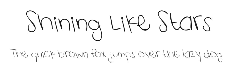 Shining Like Stars by Kimberly Geswein — Script Handwritten Font