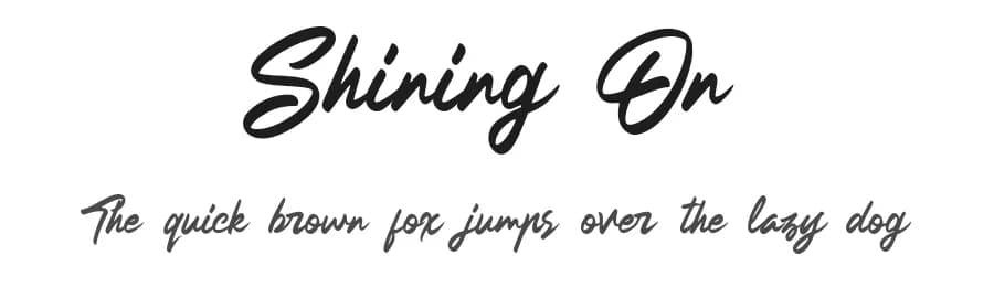 Shining On by Luthfy Darsa — Script Handwritten Font — preview 1