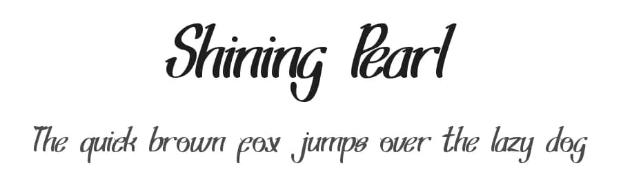 Shining Pearl by weknow — Script Handwritten Font