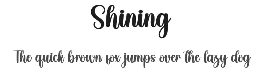Shining by Scratchones — Script Handwritten Font