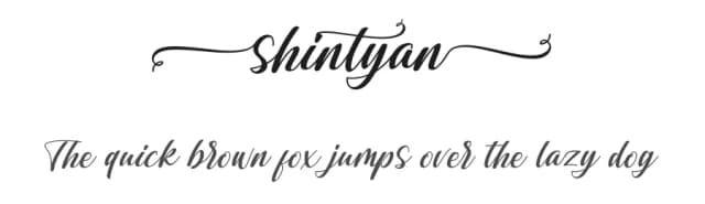 Shintyan by Alif Quentin — Script Handwritten Font