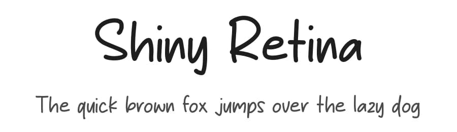 Shiny Retina by MJType — Script Handwritten Font