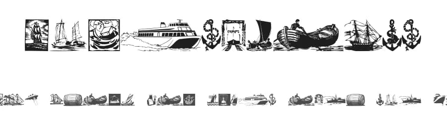 ShipsNBoats by Manfred Klein — Dingbats Font