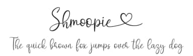 Shmoopie by Hamzah Muhamad Ihsan — Script Handwritten Font — thumbnail 1