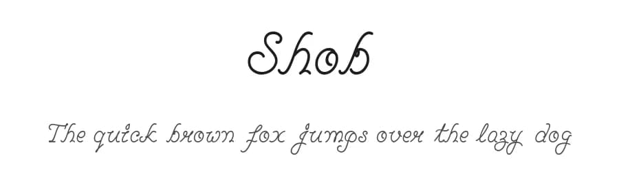 Shob by Rajdeepgiri Goswami — Script Handwritten Font