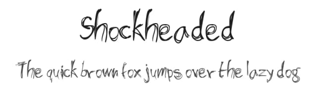 Shockheaded by Meir Sadan — Script Handwritten Font