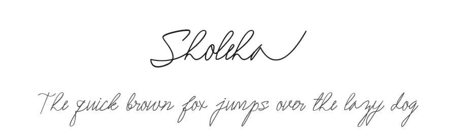 Sholeha by aptfahmi — Script Handwritten Font