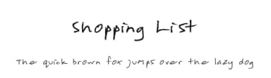 Shopping List by someone that wishes to stay anonymous — Script Handwritten Font — thumbnail 1