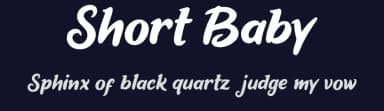 Short Baby by starinkbrush — Script Handwritten Font — thumbnail 2