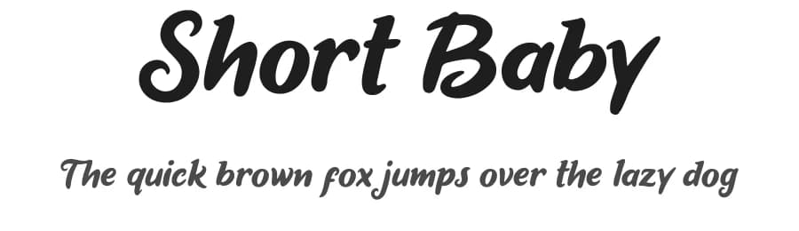Short Baby by starinkbrush — Script Handwritten Font