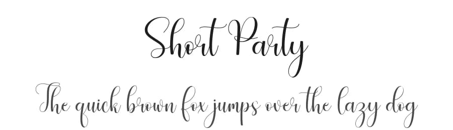 Short Party by Hamzah Muhamad Ihsan — Script Handwritten Font — preview 1