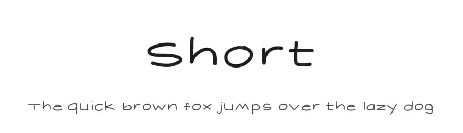 Short by Shari Davis — Script Handwritten Font