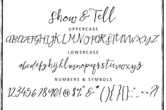 Show & Tell Font by Creativeqube Design — Script Handwritten Font