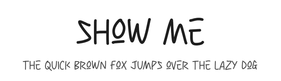 Show Me by MJType — Script Handwritten Font