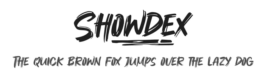 Showdex by Khurasan — Script Handwritten Font