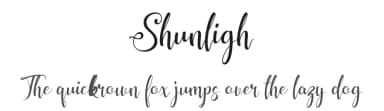 Shunligh by Ahmad Rofingi — Script Handwritten Font — thumbnail 1