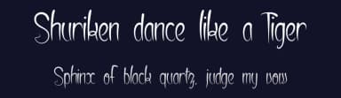 Shuriken dance like a Tiger by dcoxy - Greg Medina — Script Handwritten Font — thumbnail 2