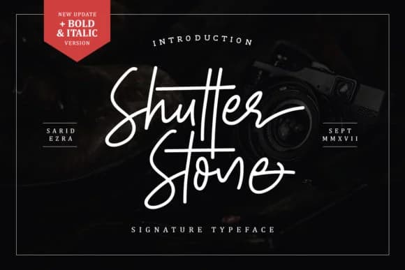 Shutter Stone Font by saridezra — Script Handwritten Font
