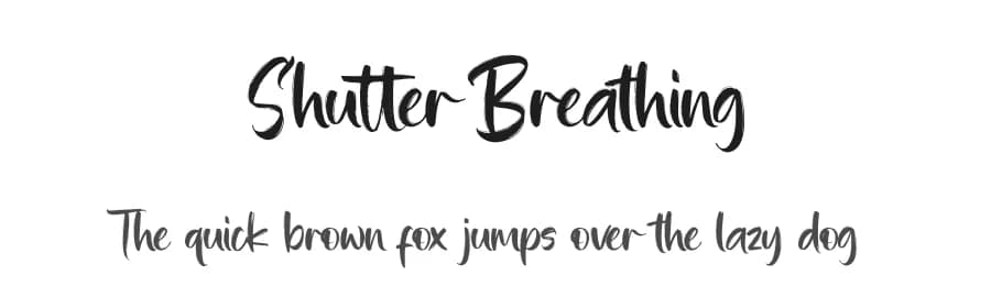 Shutter Breathing by Figuree Studio — Script Handwritten Font