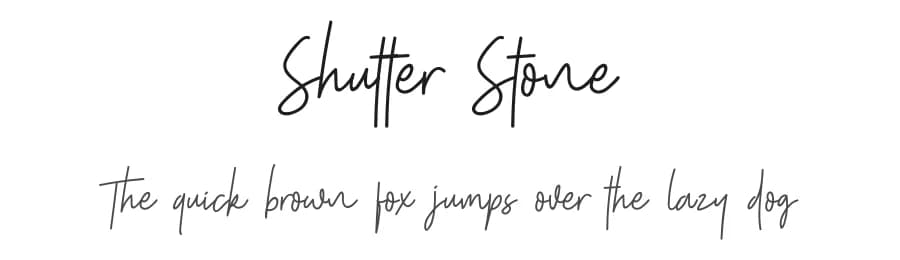 Shutter Stone by Saridezra — Script Handwritten Font