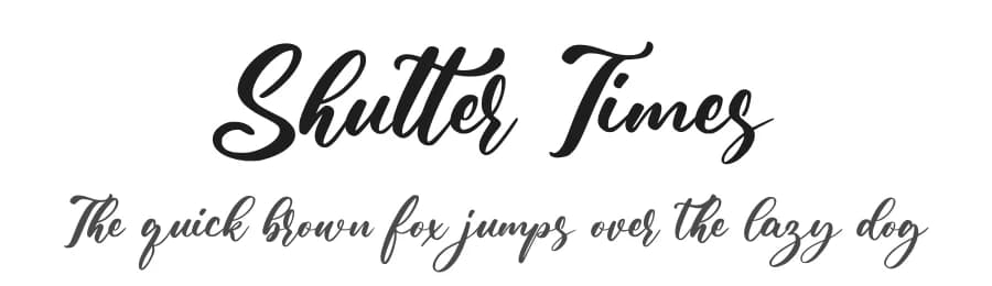 Shutter Times by FatmaStudio — Script Handwritten Font