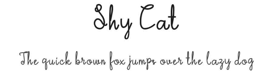 Shy Cat by Ony Studio | Solutype — Script Handwritten Font — preview 1