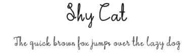 Shy Cat by Ony Studio | Solutype — Script Handwritten Font — thumbnail 1