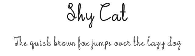Shy Cat by Ony Studio | Solutype — Script Handwritten Font