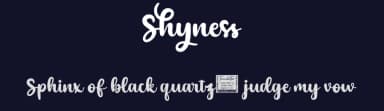 Shyness by twinletter — Script Handwritten Font — thumbnail 2