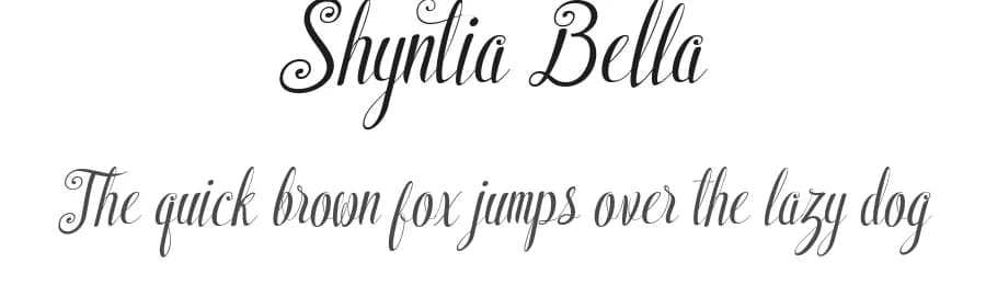Shyntia Bella by Royaltype — Script Handwritten Font