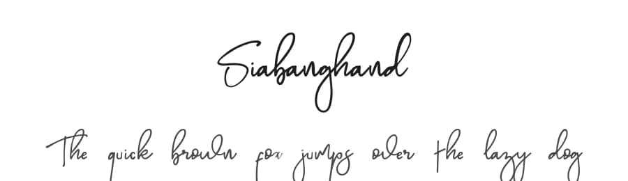 Siabanghand by fontlettering — Script Handwritten Font