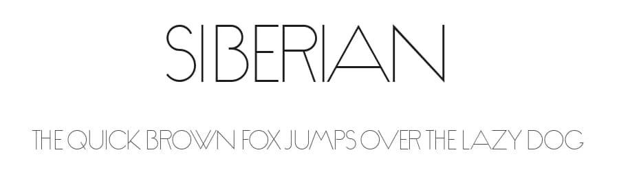 Siberian by Vladimir Nikolic — Sans Serif Font — preview 1