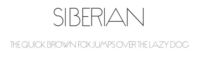 Siberian by Vladimir Nikolic — Sans Serif Font