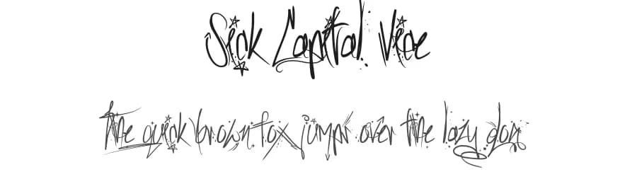 Sick Capital Vice by Dirt2.com - SickCapital — Script Handwritten Font